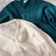 Load image into Gallery viewer, Ecru Heavy Knitted Cardigan