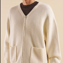 Load image into Gallery viewer, Ecru Heavy Knitted Cardigan