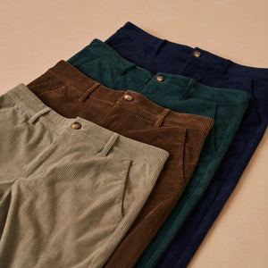 (New Colour) Ocean Navy Corduroy Trousers