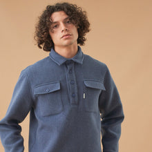 Load image into Gallery viewer, Marine Textured Heavy Overshirt