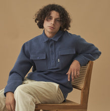 Load image into Gallery viewer, Marine Textured Heavy Overshirt