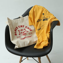 Load image into Gallery viewer, Black Cat Cafe Totebag