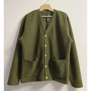 Moss Green Wool Cardigan