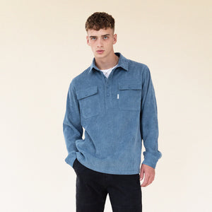 Steel Blue Cord Overhead Shirt