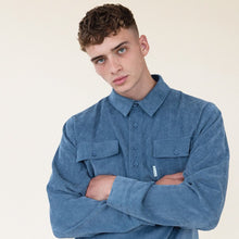 Load image into Gallery viewer, Steel Blue Cord Overhead Shirt