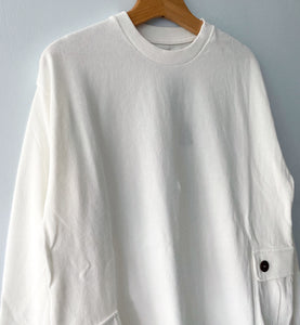 Crewneck Long Sleeved White T-shirt