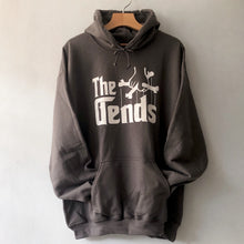 Load image into Gallery viewer, A graphite grey long sleeves hoodie with 'THE BENDS' text and a graphic on the front.